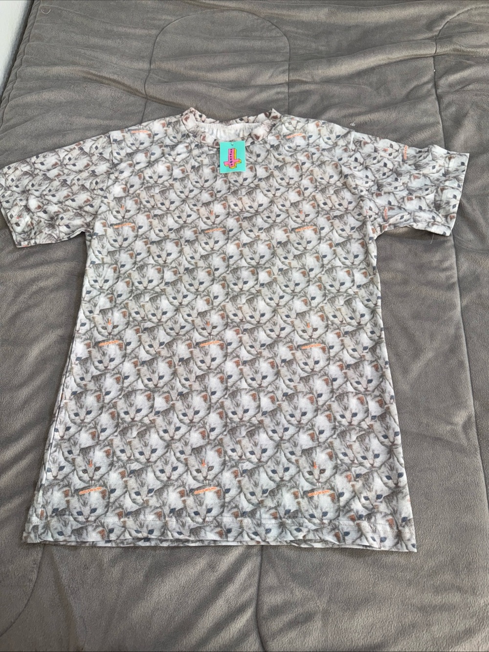 Golf Wang Tyler the creator Cat Face All-Over Print Short Sleeve Tee Sz Small